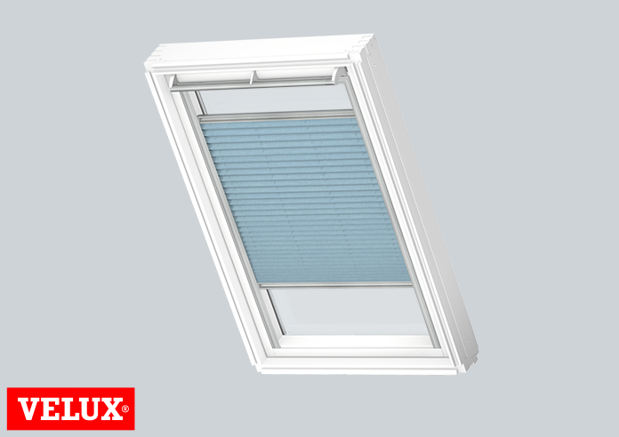 Flying Pleated, 1286 Blue Denim - VELUX Loft Blind - Image 3
